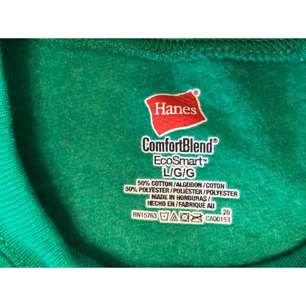 Sweatshirt Mens L/G Green Castle Christmas Graphic Print Preshrunk Pullover - Picture 9 of 12